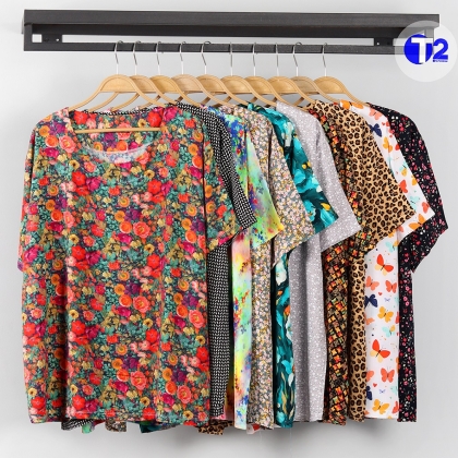 تیشرت بیگ سایز نخی  دورسینه 132سانت (3369)